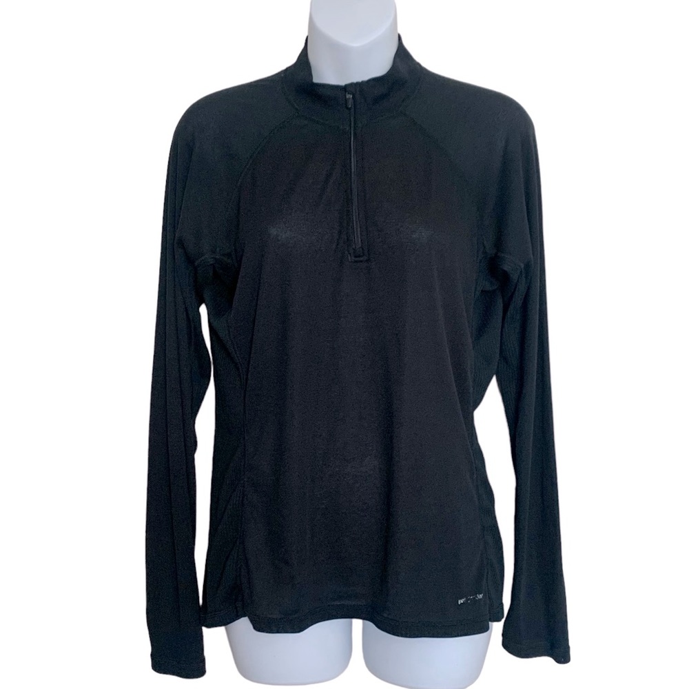 Patagonia Women’s Black 1/4 Zip Pullover Base Layer Size Large